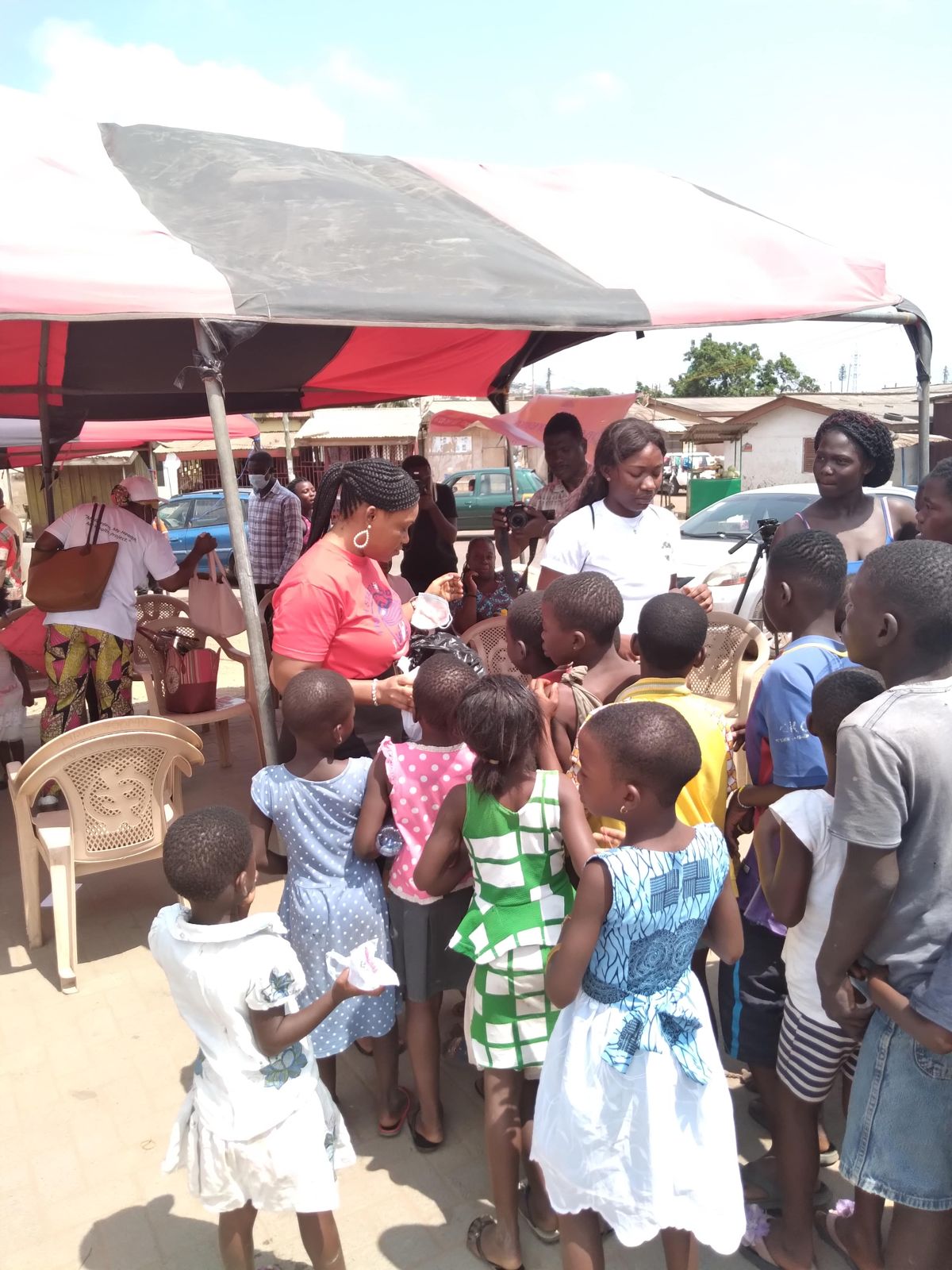 Feeding the needy at Gbawe Chief's Palace